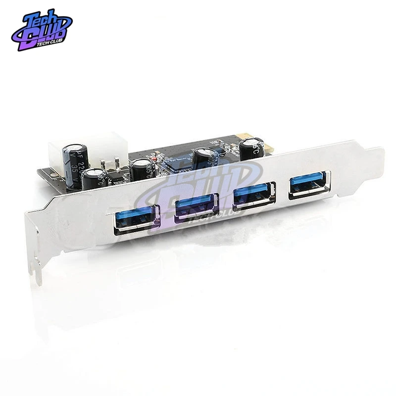 4 порта PCI E к USB 3 0 HUB Express адаптер расширения скорость 5 Гбит/с надежный через чипсет