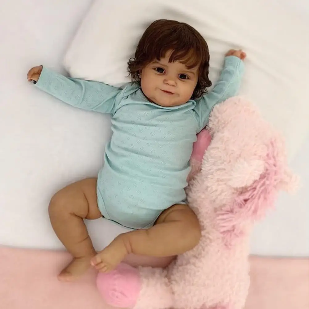 

NPK 50CM Reborn Toddler Popular Cute Girl Dolls Maddie With Rooted Hair Soft Cuddle Body High Quality Finished Rebirth Baby