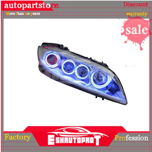 

For Xenon Headlight Blue Halo Red demon eye White/Yellow DRL Lens for Mazda 6 03-08