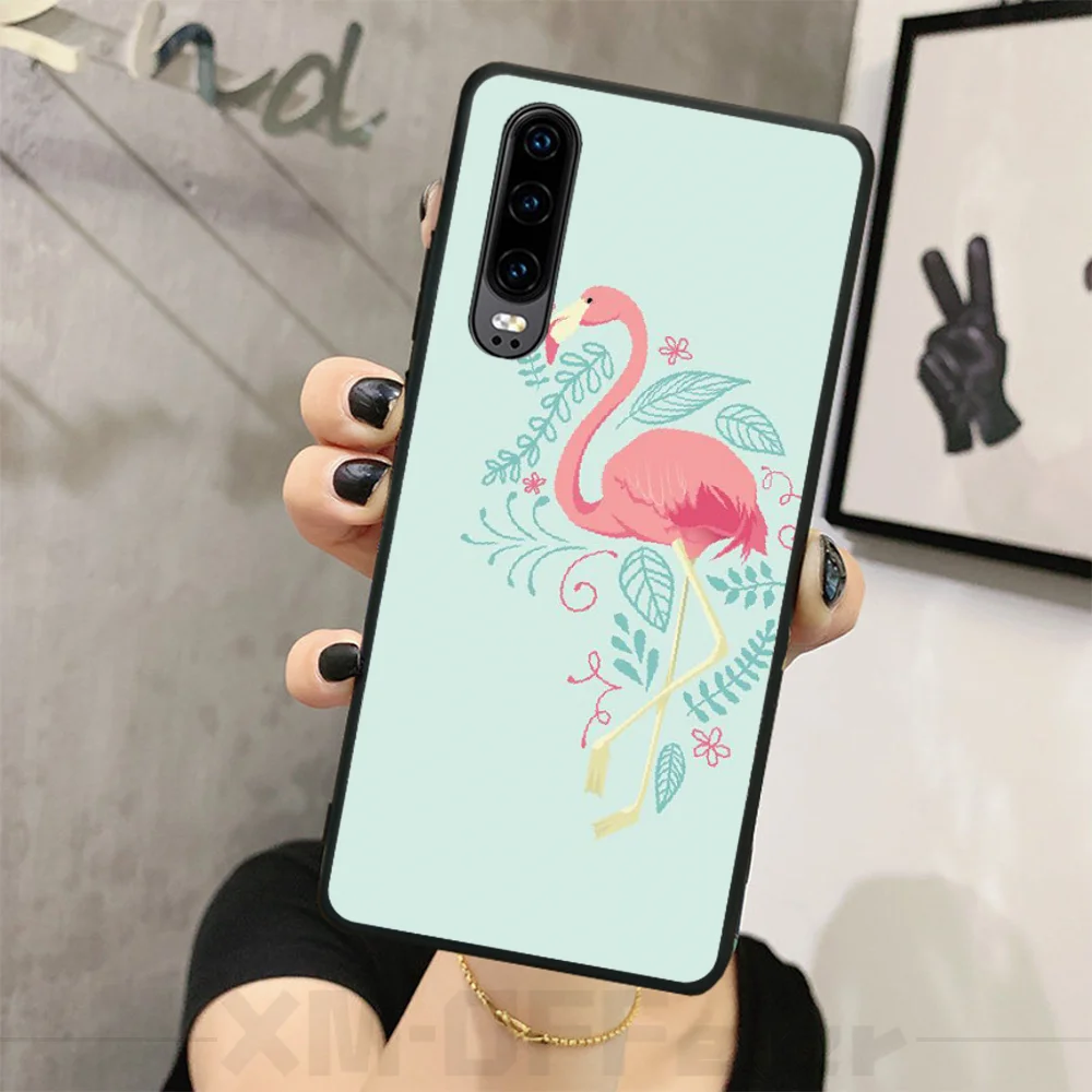 Чехол для телефона ByLoving pink red Flamingo bird DIY Huawei P9 10 lite P20 pro P30 Psmart mate 20 | Мобильные