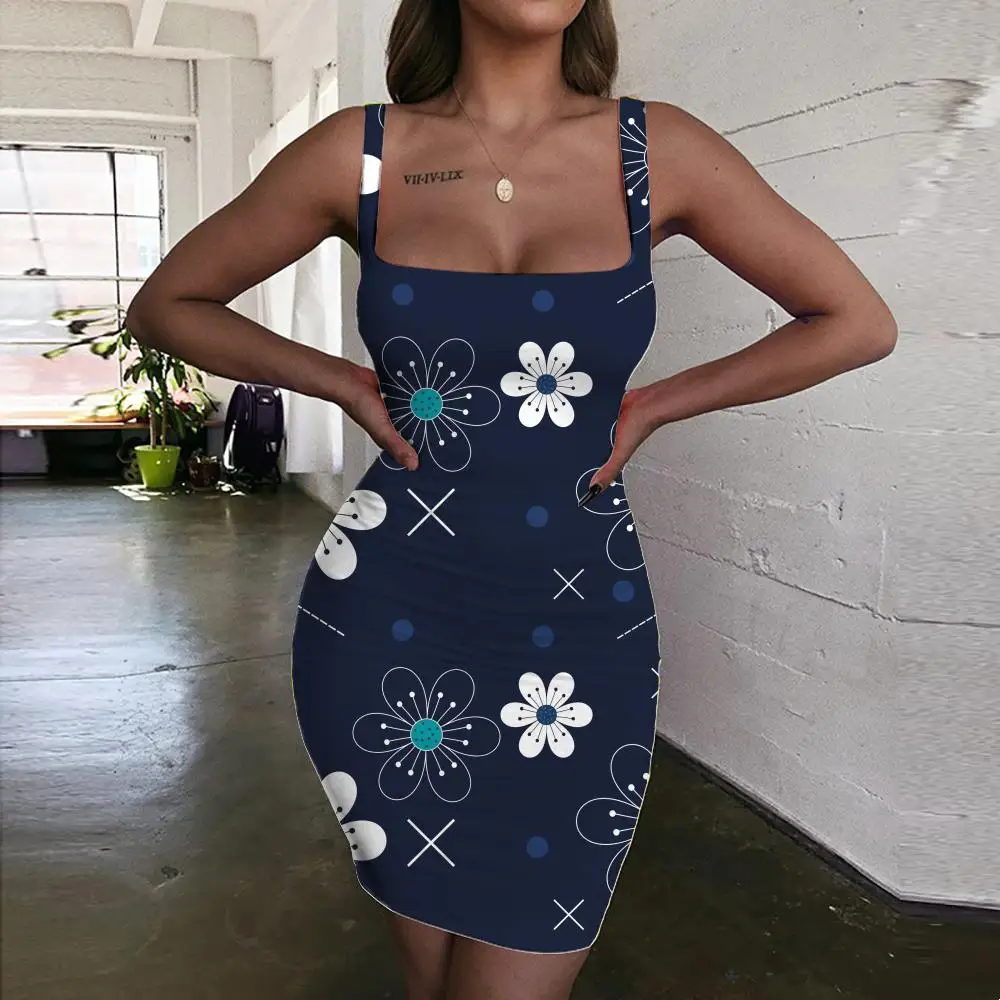 

Женский сарафан с принтом Иисуса KYKU, винтажный облегающий сарафан с цветами, одежда для вечеринки в стиле бохо, лето 2019