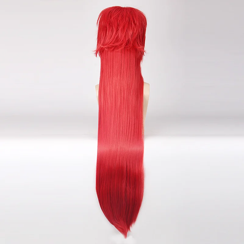 

Kuroshitsuji Black Butler Grell Sutcliff Cosplay Wig 100cm long Straight red Wigs Heat Resistant fiber Synthetic fake hair