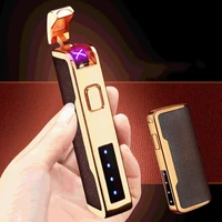 luxury cigarette arc cool lighter windproof flameless usb touch electronic rechargeable plasma encendedors gadgets dropshipping