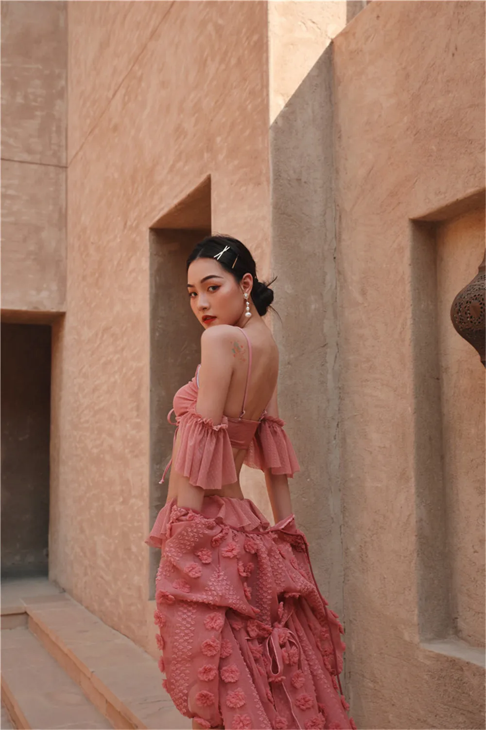 Кружевной Цветочный комплект бикини с накидкой Женский однотонный купальник