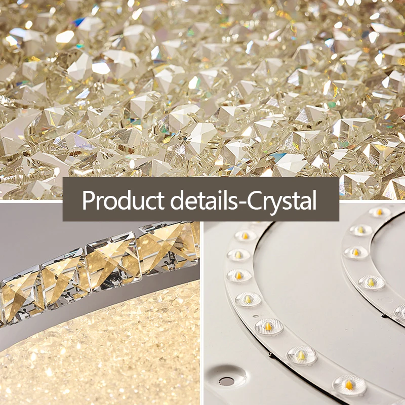 

Home Modern K9 Crystal Circular Square Ceiling+lights room light suspension luminaire plafonnier LED living room lights lustre