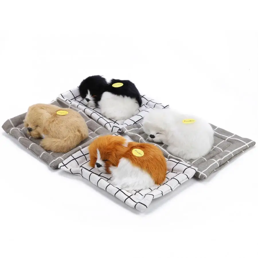 Милая кукла-Имитация животных плюшевые спящие собаки детские мягкие игрушки со