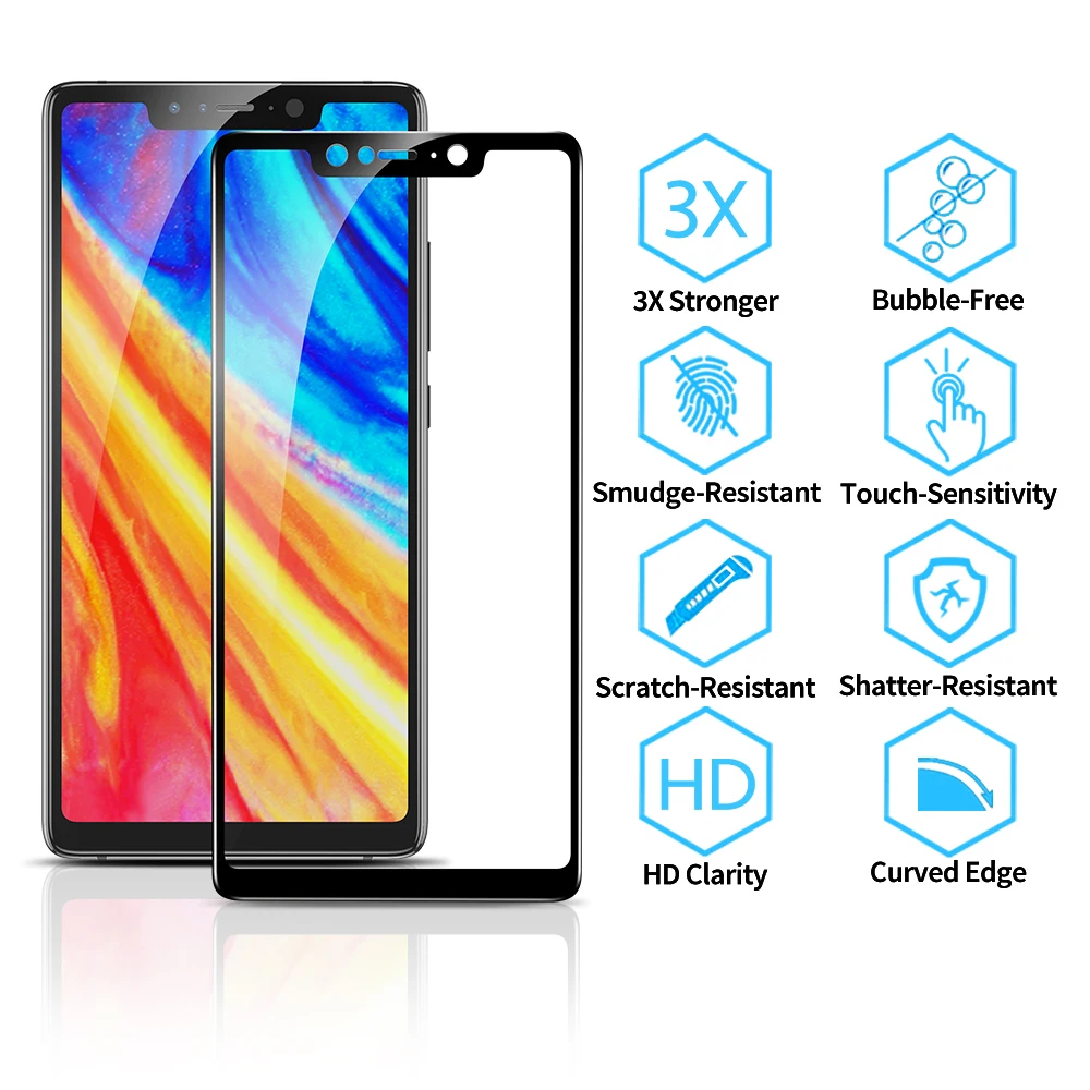 Защитное стекло ESR для Xiaomi MI 8 3 шт. 9H 3D полное покрытие с изогнутыми краями