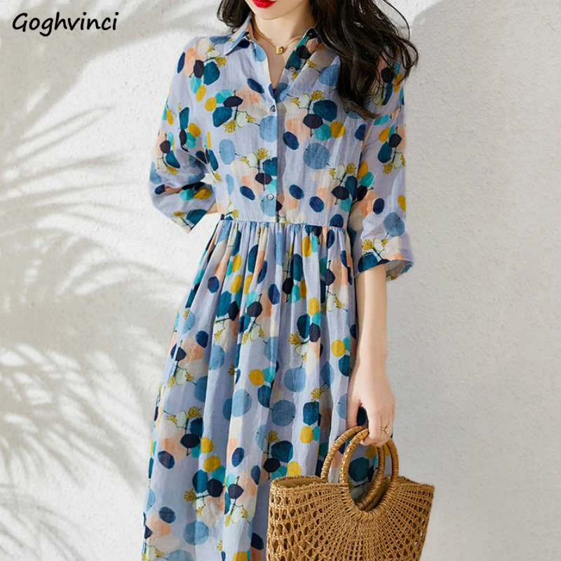 

Платье женское Плиссированное в горошек, элегантное тонкое свободное стильное приталенное с отложным воротником и коротким рукавом, в горо...