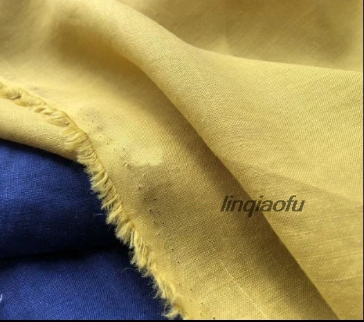 Имбирная ткань ramie высококачественное льняное платье-Ципао для одежды