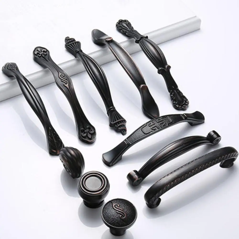 Шкаф для одежды Современная дверная ручка минималистичный песочный черный