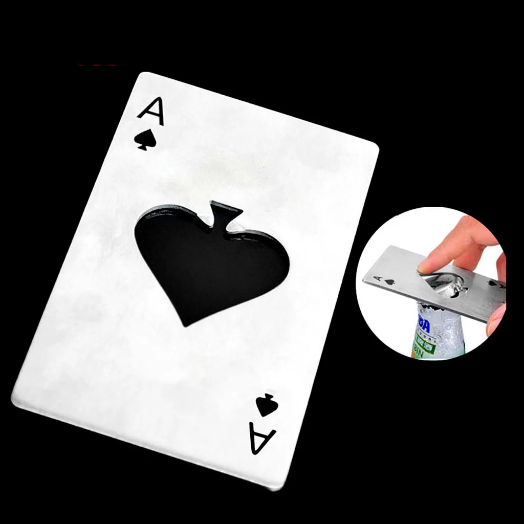 Игральная карта Ace Spades инструмент для бара в покер открывалка пивной бутылки