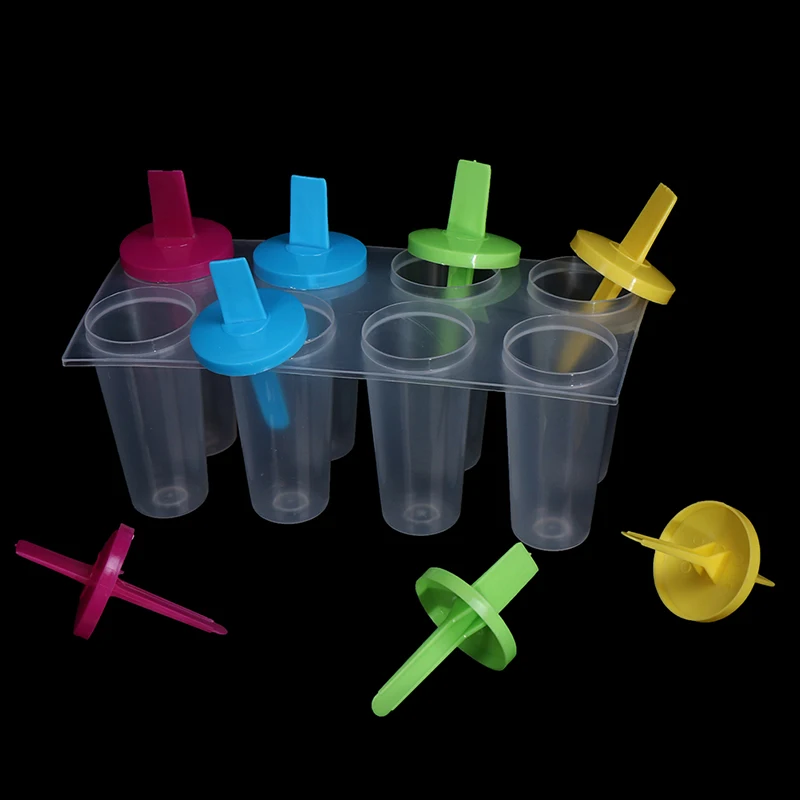 

4Pcs/8Pcs Ice Cream Lolly Maker Form DIY Pop Mould Frozen Popsicle Yogurt Molds Tools