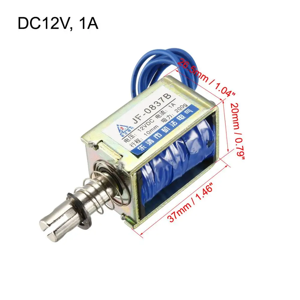 UXCELL DC 12V 31N 8/10/15 мм пуш-ап Тип Электромагнит открытая рамка Тип прямолинейного движения с хорошим качеством, для офисных помещений механические