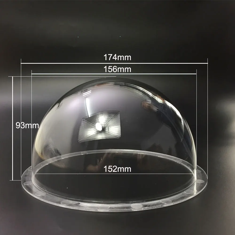 Cubierta de acrílico para cámara de videovigilancia, repuesto transparente de 6,2 pulgadas para interior y exterior, 5 unidades