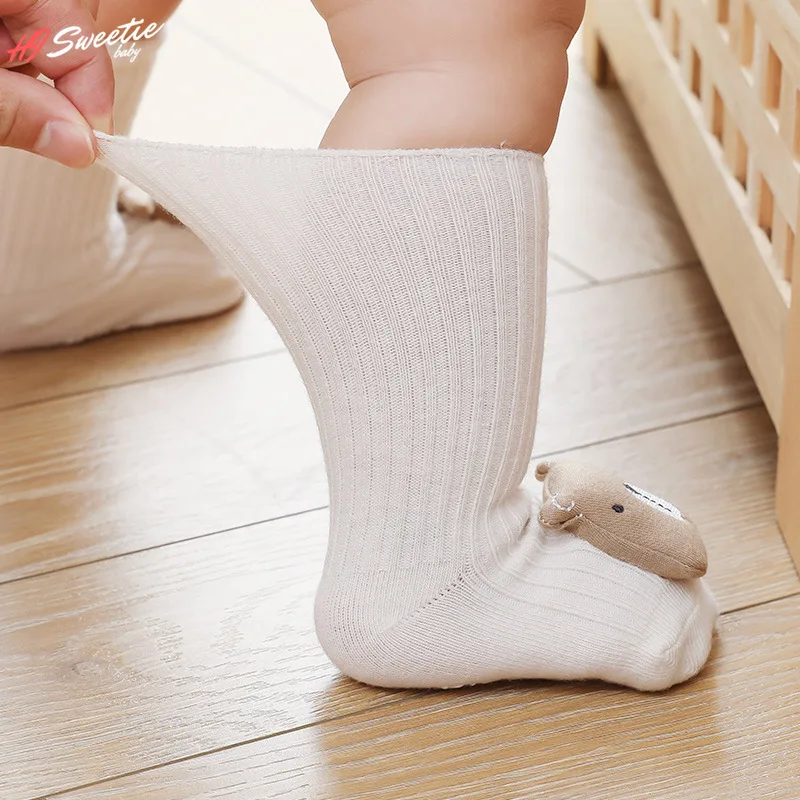 Oto&ntilde;o algod&oacute;n suave para el invierno calcetines de ni&ntilde;as beb&eacute; reci&eacute;n nacido animales de dibujos animados beb&eacute; calcetines beb&eacute; ni&ntilde;o Calcetines antideslizantes calcet&iacute;n de primavera-4