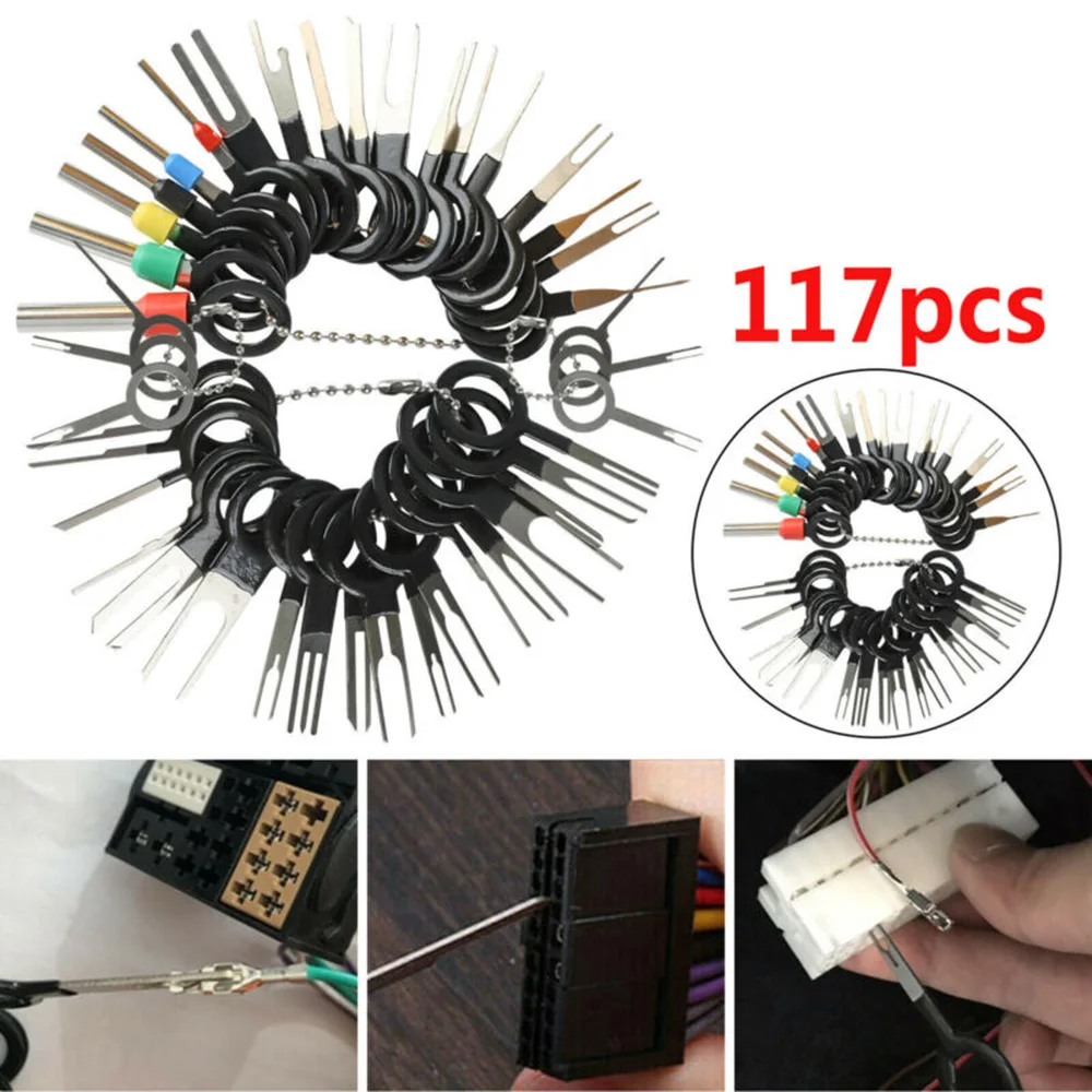 

117pcs/kit Terminals Removal Tools Car Extractor Release Pin Replacement Wire Connector