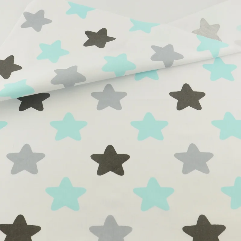Teramila хлопок Ткань звезды Стиль для DIY Постельные принадлежности Вышивание