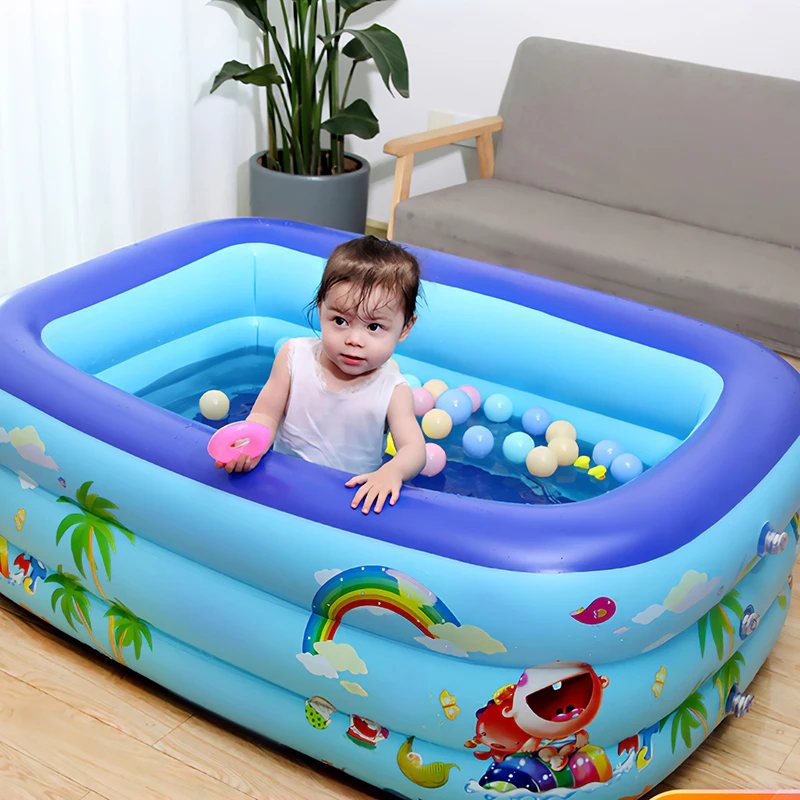 

Kid Swimming Pool Water Play Inflatable Pools Double Layer Solid Bubble High Quality Inflatable Swimming Water Play Pool Bathtub