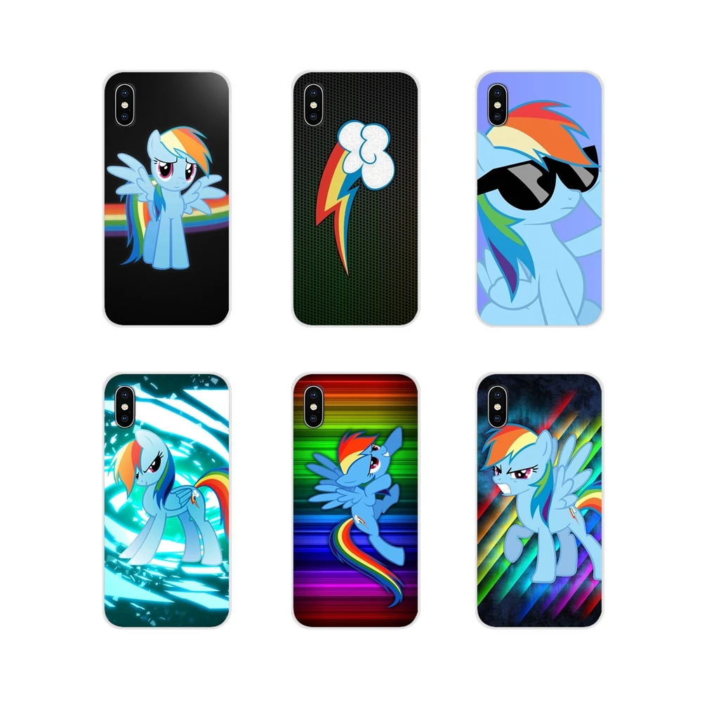 Чехол на мобильный телефон с рисунком My Little Pony Rainbow Dash Clouds для Xiaomi Mi4 Mi5 Mi5S Mi6 Mi A1 A2 A3