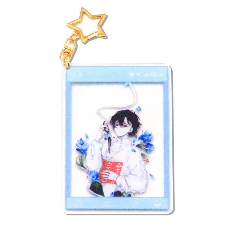 Anime Bungou Stray Dogs Osamu Dazai Keychain Cosplay Acrylic Figure Keyring 4504 Kids Collection Toy | Игрушки и хобби