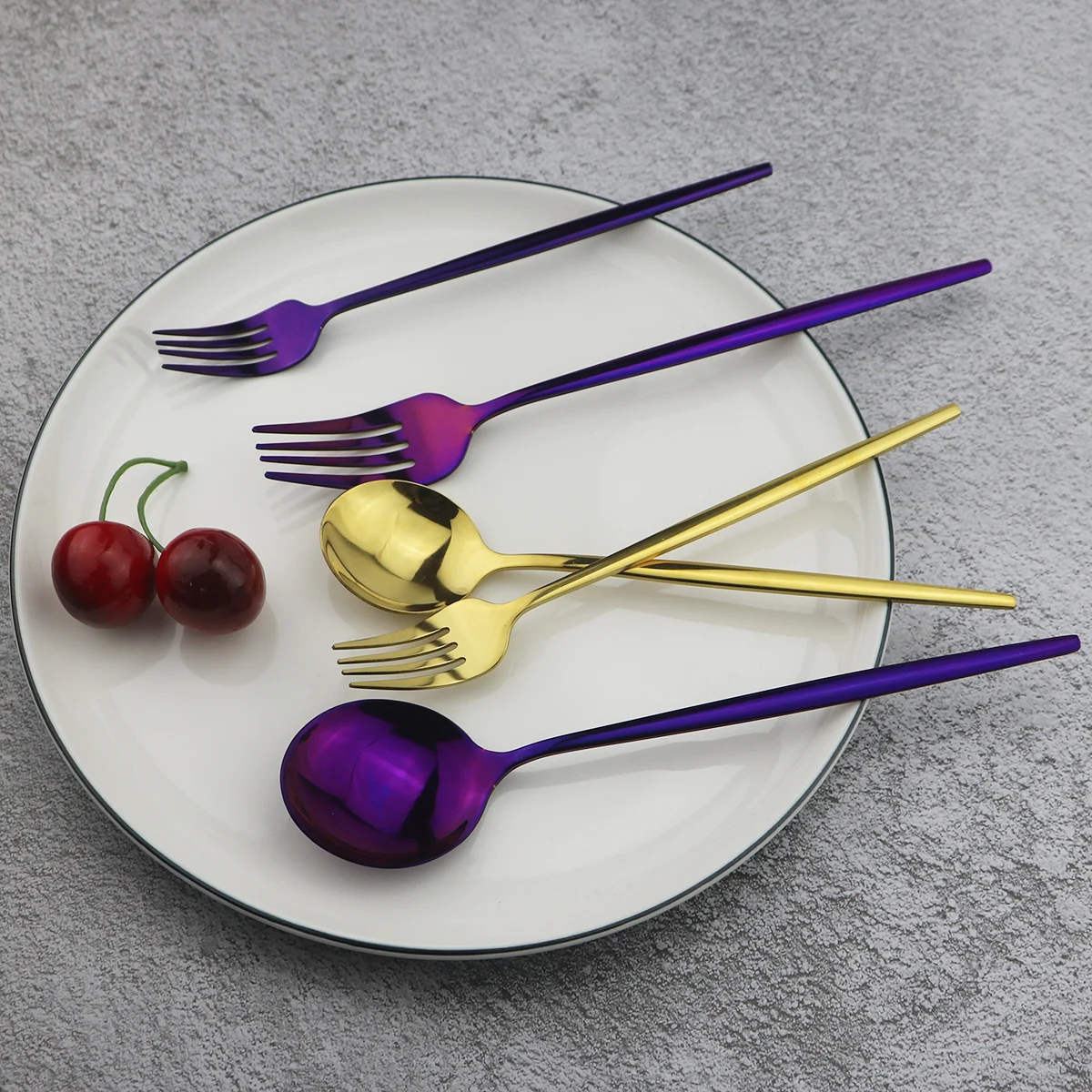 Горячая Распродажа Прямая поставка 20 шт. столовая посуда из нержавеющей стали 18/10