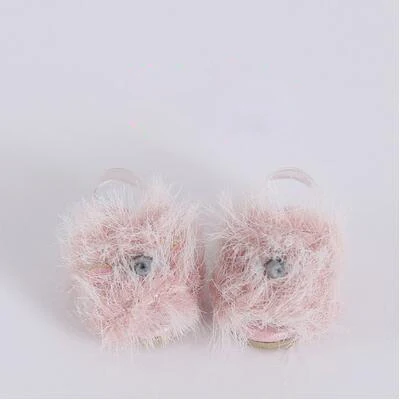 B M0064 детская игрушка ручной работы 1/12 ob11 кукла blyth BJD/SD кукла аксессуары GSC милые меховые кроссовки белый розовый черный 1 пара - Цвет: B