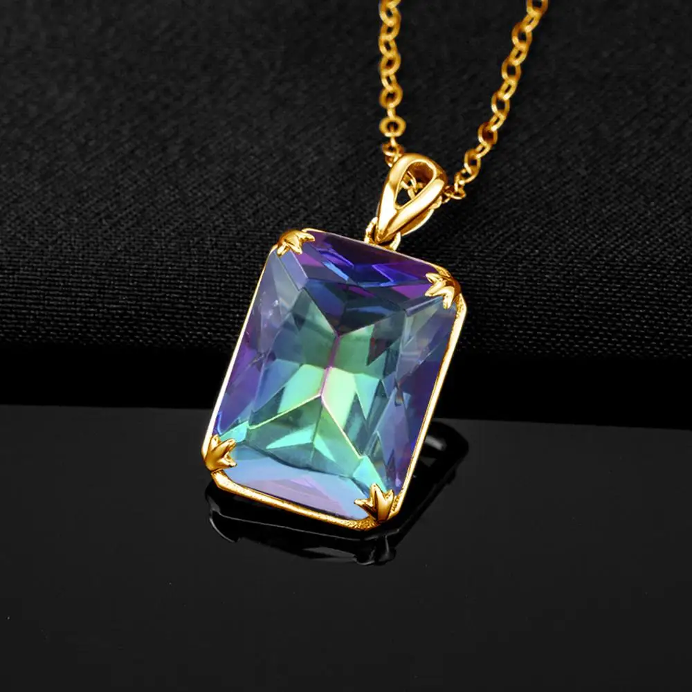 100% реальные 925 стерлингового серебра 14K золотой кулон ожерелье серебро кольцо с