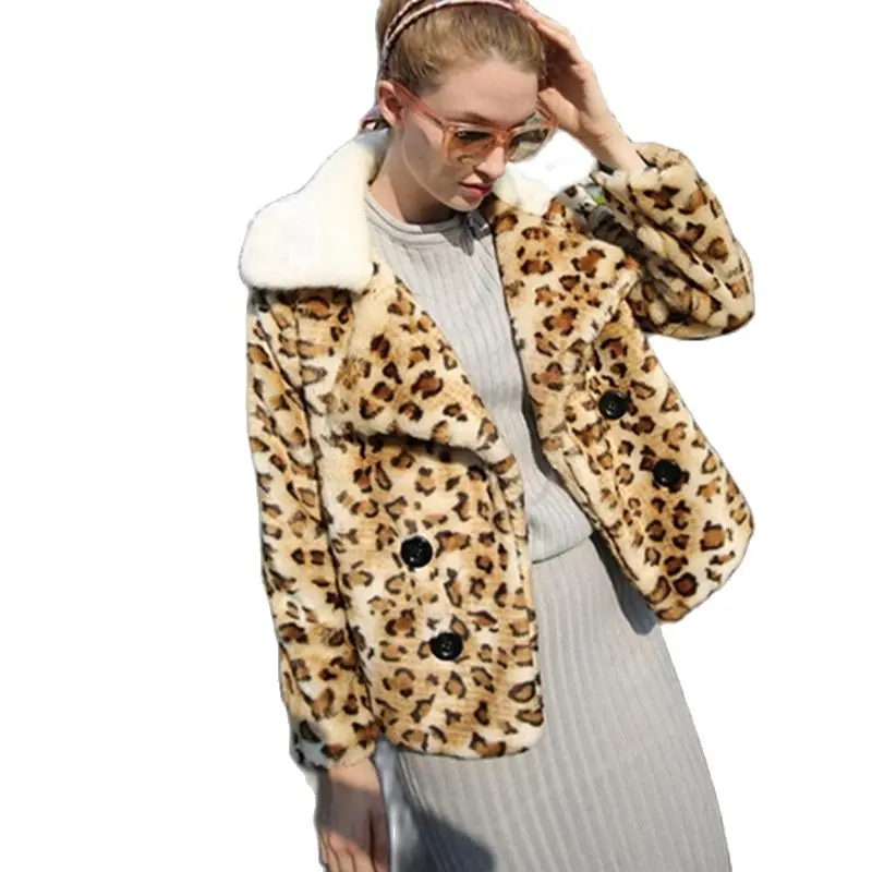 Женская осенне-зимняя короткая теплая куртка с воротником из лисьего меха |