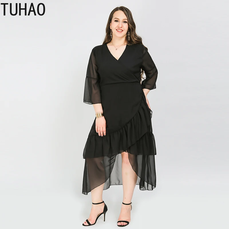 

Платье женское летнее средней длины, размеры 8XL 7XL 6XL 5XL