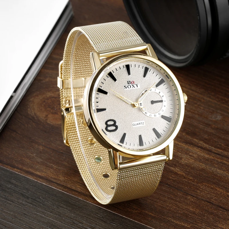 Женские часы SOXY роскошные модные повседневные кварцевые из нержавеющей стали