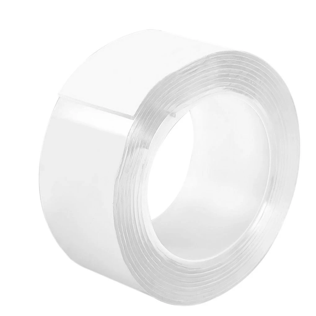 Прозрачная Двухсторонняя клейкая лента бытовая настенная моющаяся многоразовая