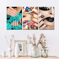3 pieces spa manicure beauty nail salon hd poster pictures canvas wall art bathroom home decor paintings living room decoration