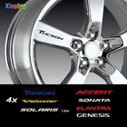 4 шт. наклейки на автомобильные колеса для Hyundai TUCSON Elantra SONATA GENESIS SOLARIS VEOSTER TRITON ACCENT