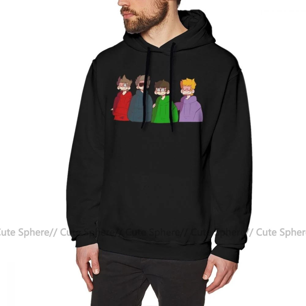 Eddsworld Толстовка Eddsworld толстовки хлопок свободный пуловер Толстовка Красная Зимняя Повседневная Большая длинная мужская Толстовка - Цвет: Black
