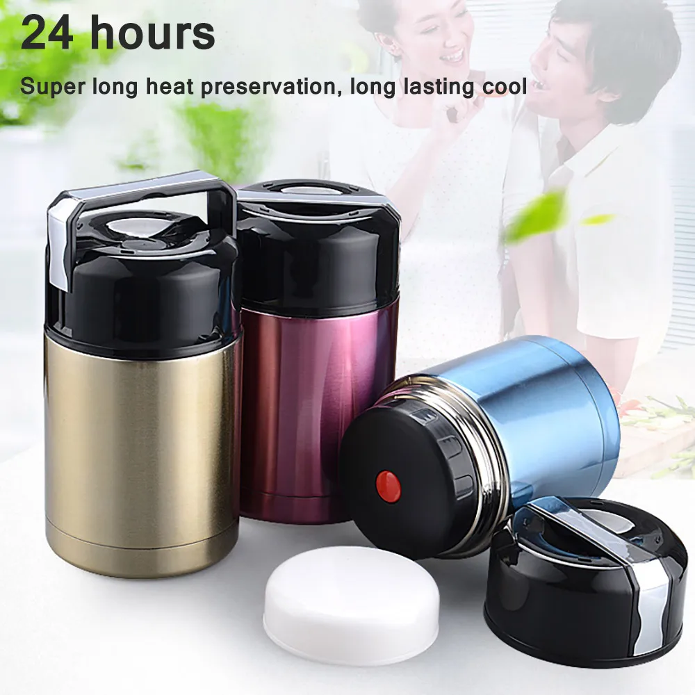 

Large Capacity 800ML Insulated Cup Vacuum Flasks & Thermoses Thermocup Lunch Thermos Food With Containers Thermo Pot Box