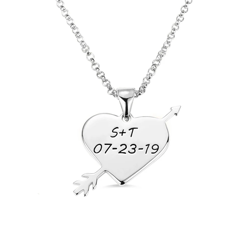 

AILIN Personalized Initial Name Necklace Custom Made with Any Date Personalized Jewelry Gift For Women Customized Gift for Her