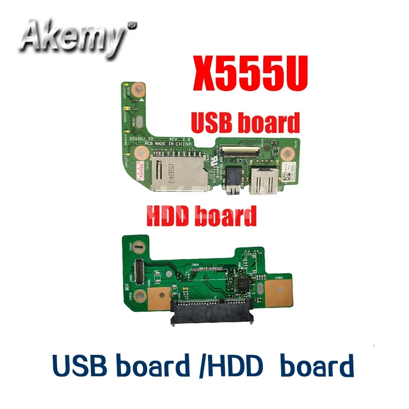 Для Asus X555 X555U X555UJ_IO REV: 2 0 USB аудио кард ридер плата с кабелем X555UJ