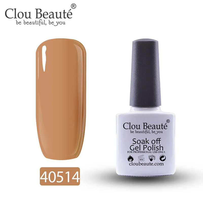 40514 Гель-лак для ногтей Clou Beaute 79 цветов полуперманентный замачивающийся лак для ногтей маникюрный УФ СВЕТОДИОДНЫЙ Цветной Гель-лак 10 мл серия Nude - Цвет: 40514