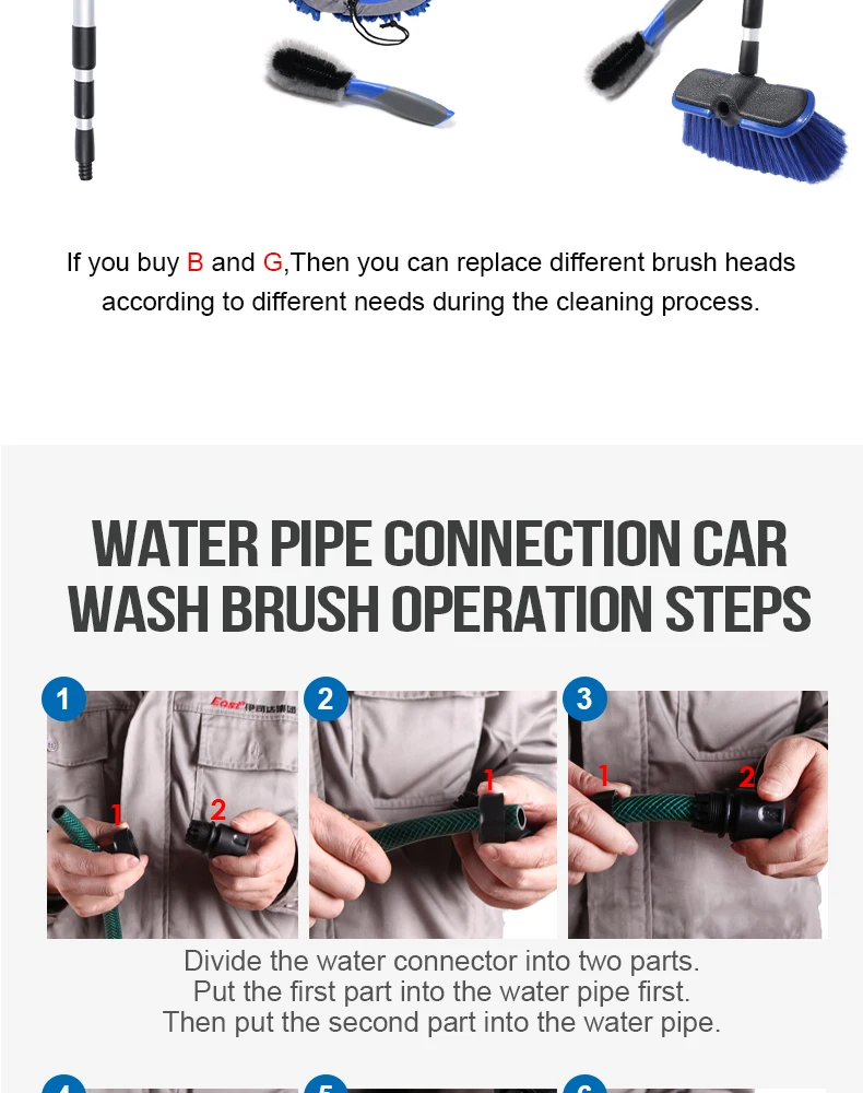 Car Wash Brush Cleaning Mop Chenille Broom Water Flow Windows Squeegee Telescoping Handle Foam Bottle Car Accessories Xammep