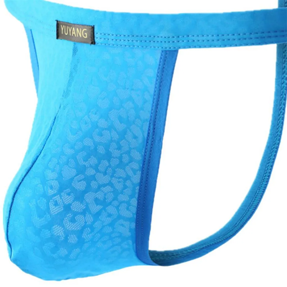 Мужское нижнее белье с карманом для пениса жаккардовые трусы танга принтом