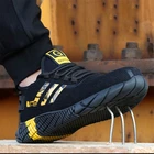 Летняя мужская защитная Рабочая обувь со стальным носком Нескользящая безопасная обувь