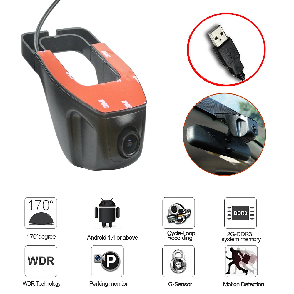 Автомобильный видеорегистратор Adas с USB HD 720P для Android 6 0 5 4 DVD GPS плеер Usb