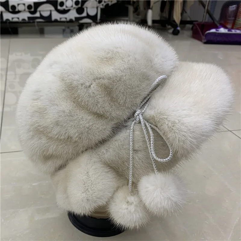 

Winter Hat Female Fashion Mink Hat Chic Style Comfortable Warm Twelve -Angle Hat New Luxury Mink Hat