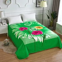 3d flowers textile bedding trendy household jacquard bed sheet rainbow colors mattress bedspread no pillowcase f0196