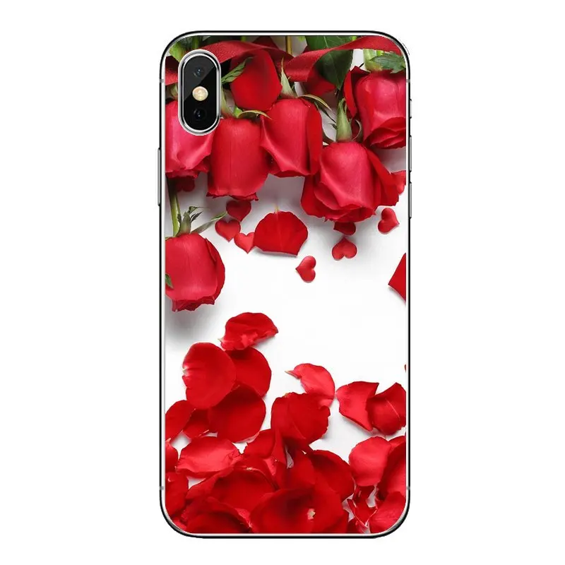Для huawei P20 Lite Nova 2i 3i 3 GR3 Y6 Pro Y7 Y8 Y9 Prime 2018 2019 милые красные розовые розы цветок мягкие