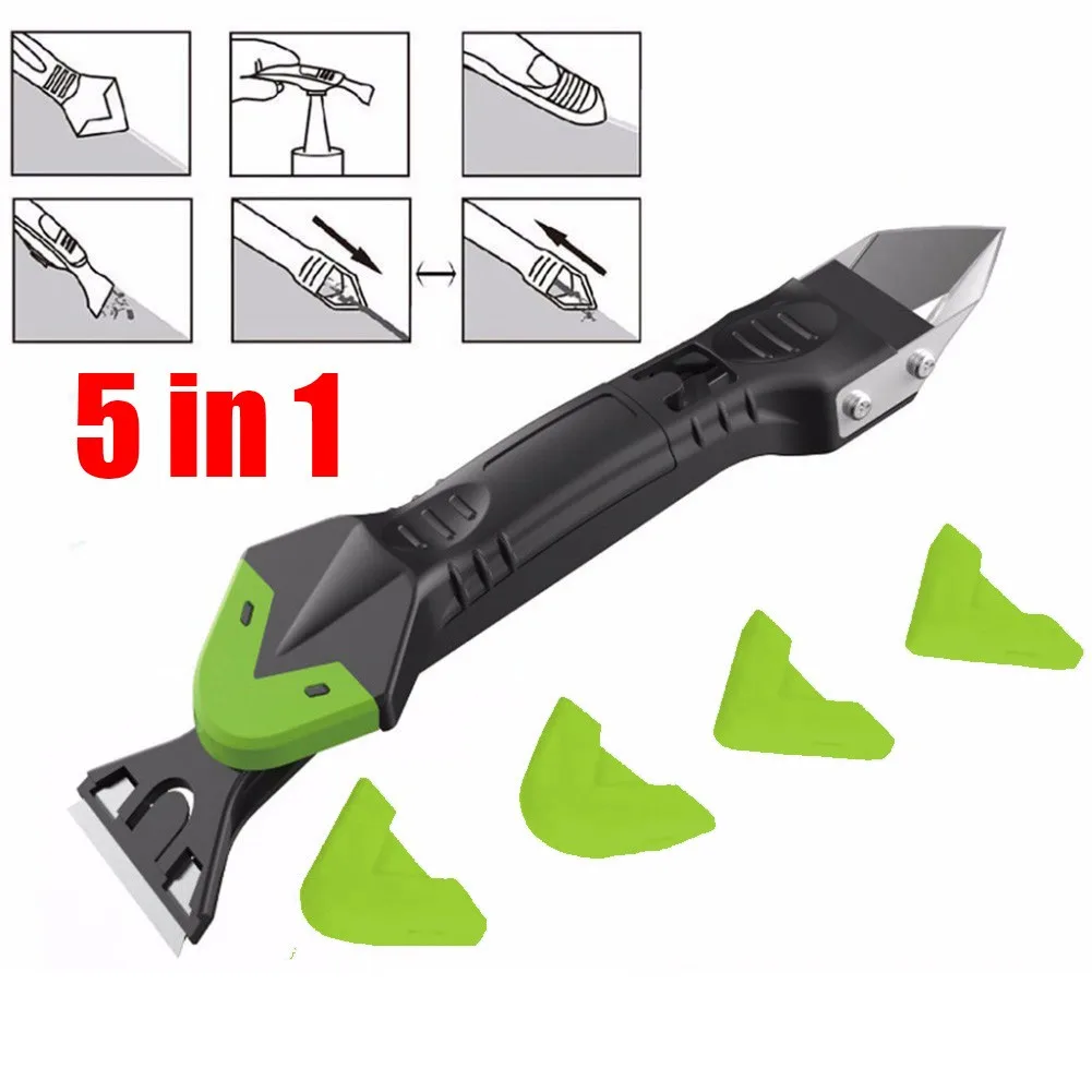 

Sealant 5 In 1 Set Resin Plastic Glue Smooth Scraper Mortar Plastic Hand Tool Set 3R-17R Caulking Tool