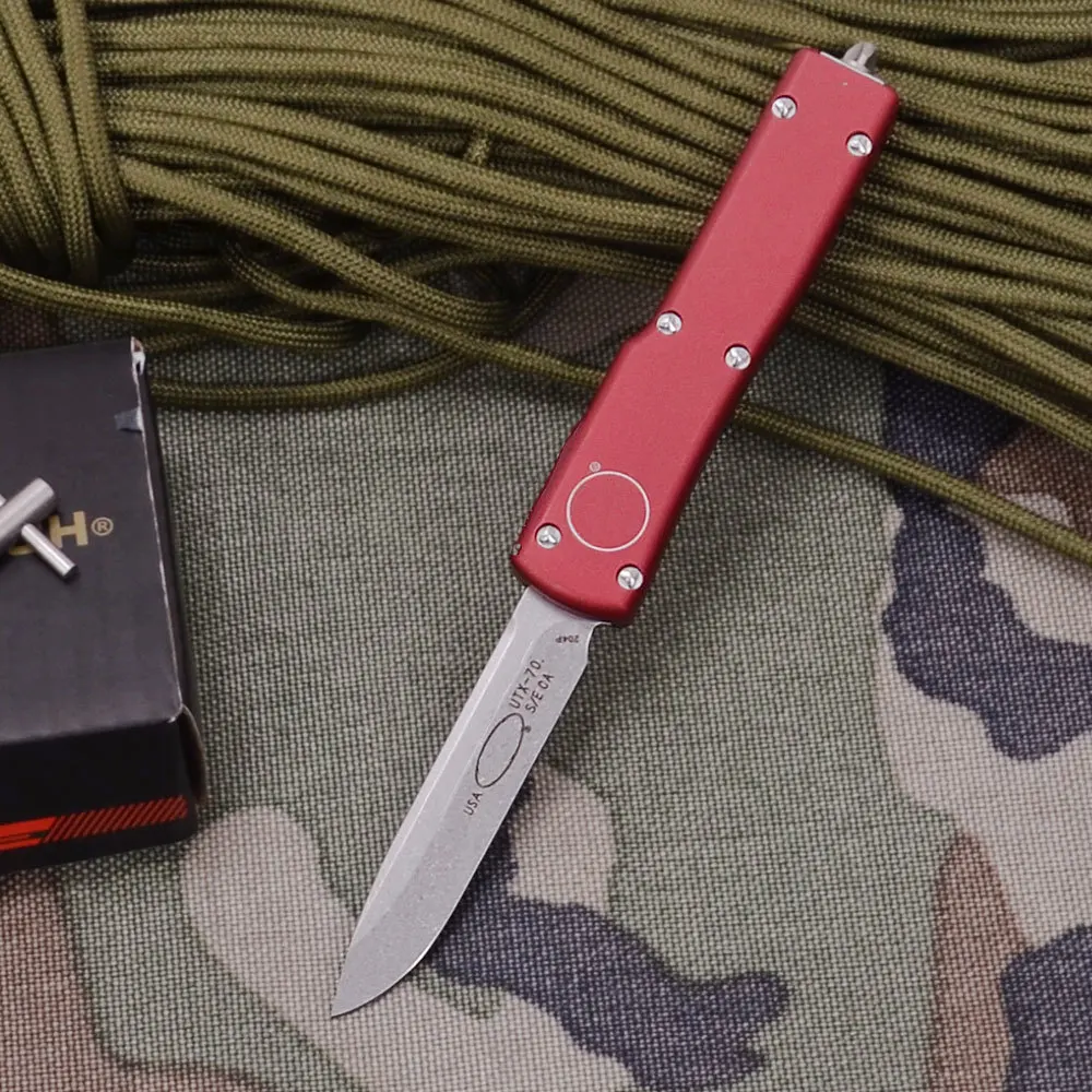 Tactical Outdoor MT OTF D2 Steel D/E S/E Blade Aluminium Handle Survival EDC Utx70 Utility Kitchen Fruit Knife Rescue Hand Tool | Спорт и