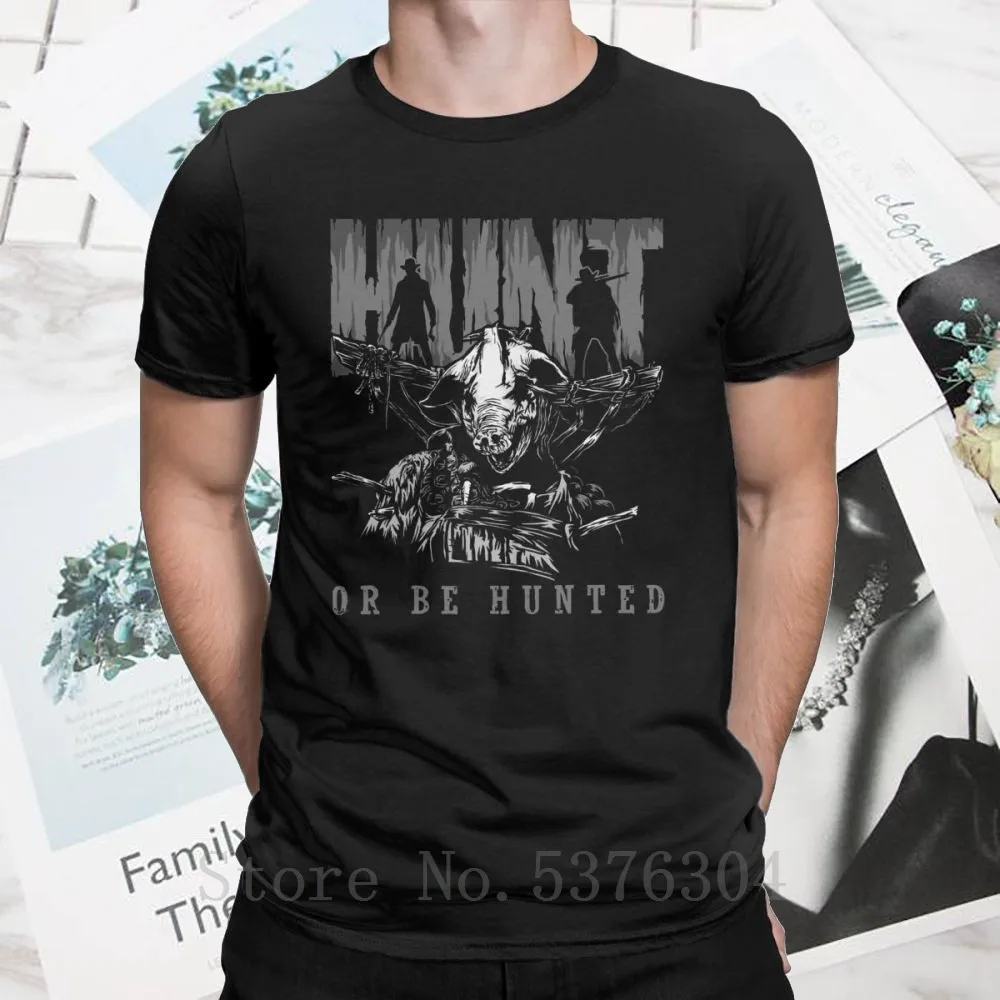 Футболка для мужчин Hunt Showdown Or Be Hunted Винтажная футболка с коротким рукавом игры в