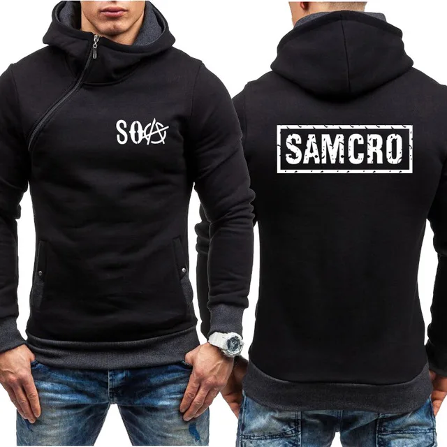 Мужские толстовки с капюшоном спортивная куртка на молнии для SOA Sons of anarchy Детский