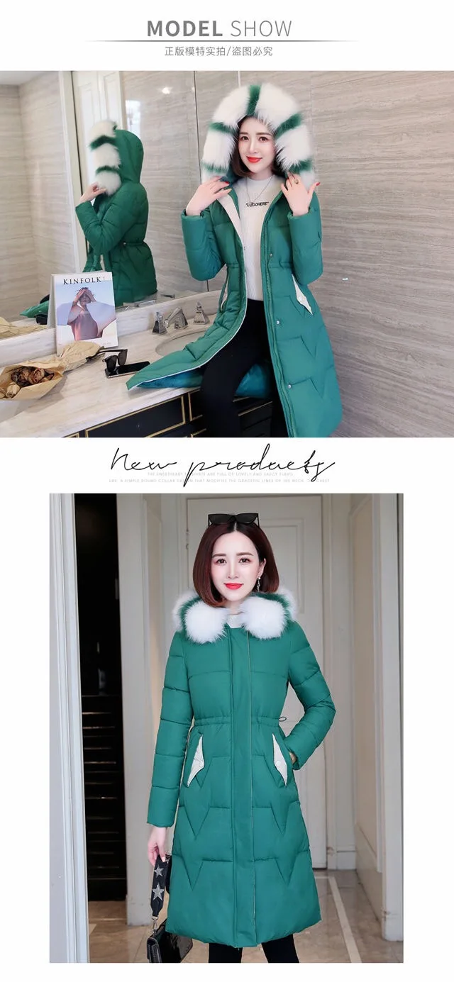 Vangull Parka женские зимние пальто длинные хлопковые повседневные меховые куртки с капюшоном женские толстые теплые зимние парки Женские приталенные пальто
